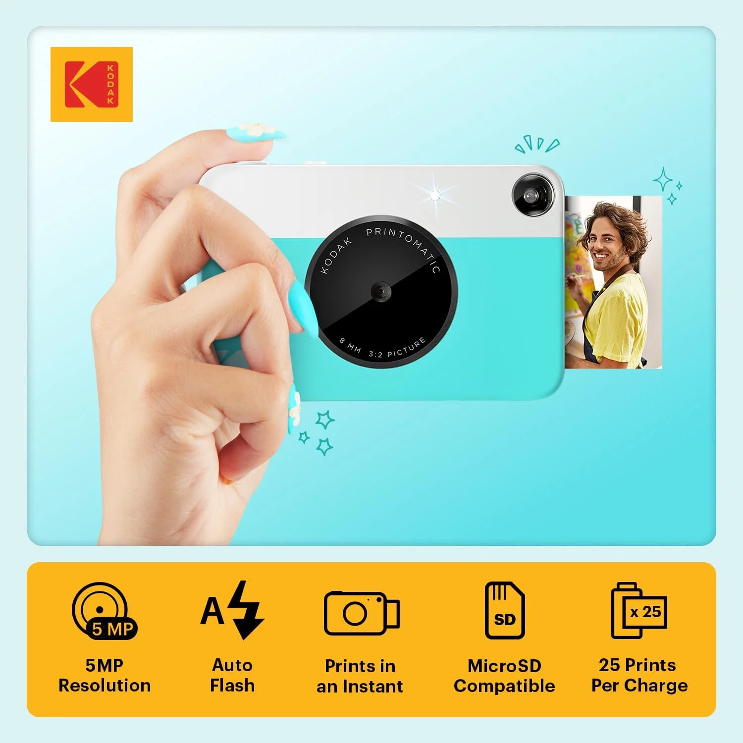 دوربین چاپ فوری دیجیتال Kodak Printomatic - آبی