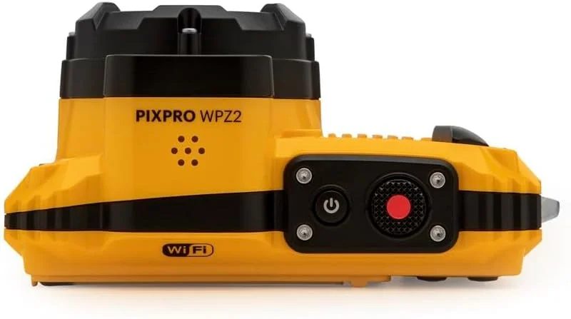 بسته دوربین دیجیتال کامپکت KODAK Pixpro Pack WPZ2 + 2 باتری + 1 کارت SD - 16 مگاپیکسل، ضد آب تا 15 متر، ضد ضربه، فیلمبرداری 720p، صفحه نمایش LCD 2.7 اینچی - باتری لیتیوم یونی - زرد