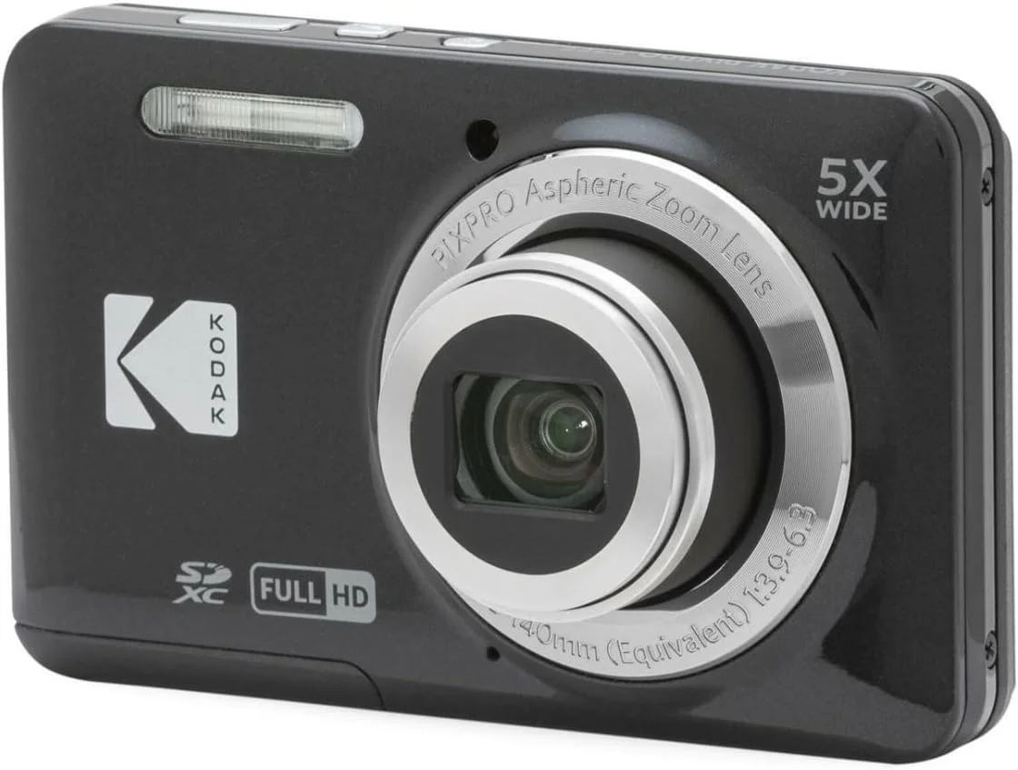 دوربین دیجیتال Kodak PIXPRO Friendly Zoom FZ55 (مشکی) به همراه کارت حافظه 32 گیگابایتی Class 10 UHS-I U1 SDHC (2 قلم کالا)
