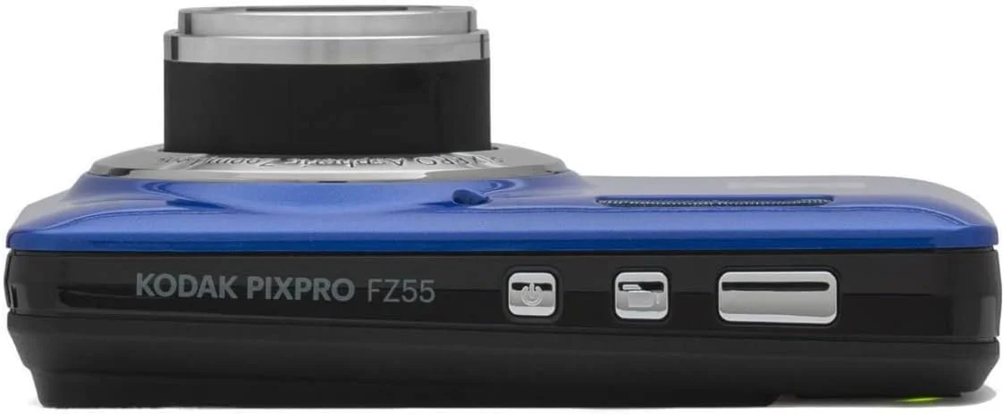 دوربین دیجیتال 16 مگاپیکسلی KODAK PIXPRO Friendly Zoom FZ55-BL با زوم اپتیکال 5X، زاویه دید عریض 28 میلیمتری و صفحه نمایش LCD 2.7 اینچی (آبی) همراه با کیف محافظ، کارت حافظه 32 گیگابایتی (3 قطعه) دوربین دیجیتال 16 مگاپیکسلی KODAK PIXPRO Friendly Zoom FZ55-BL با زوم اپتیکال 5X، زاویه دید عریض 28 میلیمتری و صفحه نمایش LCD 2.7 اینچی (آبی) همراه با کیف محافظ، کارت حافظه 32 گیگابایتی (3 قطعه)
