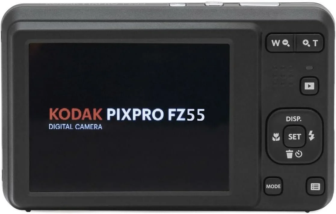 دوربین دیجیتال 16 مگاپیکسلی KODAK PIXPRO Friendly Zoom FZ55-BL با زوم اپتیکال 5X، زاویه دید عریض 28 میلیمتری و صفحه نمایش LCD 2.7 اینچی (آبی) همراه با کیف محافظ، کارت حافظه 32 گیگابایتی (3 قطعه) دوربین دیجیتال 16 مگاپیکسلی KODAK PIXPRO Friendly Zoom FZ55-BL با زوم اپتیکال 5X، زاویه دید عریض 28 میلیمتری و صفحه نمایش LCD 2.7 اینچی (آبی) همراه با کیف محافظ، کارت حافظه 32 گیگابایتی (3 قطعه)