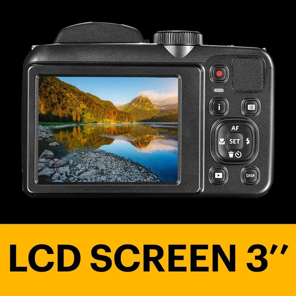 دوربین بریج Kodak AZ252 Astro Zoom - مشکی (16 مگاپیکسل، زوم اپتیکال 25 برابر) صفحه نمایش LCD 3 اینچی دوربین بریج Kodak AZ252 Astro Zoom - مشکی (16 مگاپیکسل، زوم اپتیکال 25 برابر) صفحه نمایش LCD 3 اینچی