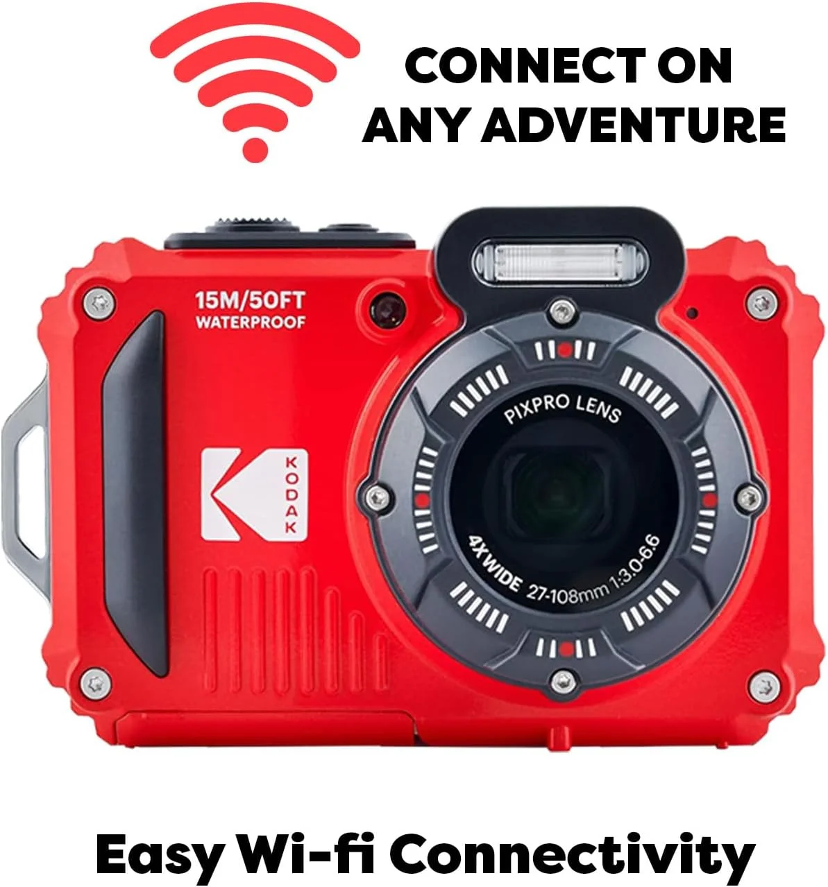 دوربین دیجیتال مقاوم در برابر آب و ضربه Kodak PIXPRO WPZ2 با زوم اپتیکال 4X، کیفیت 16 مگاپیکسل، فیلمبرداری Full HD 1080P، صفحه نمایش 2.7 اینچی LCD (قرمز) به همراه کیف دوربین، کارت حافظه SanDisk 32GB microSDHC (4 قطعه) دوربین دیجیتال مقاوم در برابر آب و ضربه Kodak PIXPRO WPZ2 با زوم اپتیکال 4X، کیفیت 16 مگاپیکسل، فیلمبرداری Full HD 1080P، صفحه نمایش 2.7 اینچی LCD (قرمز) به همراه کیف دوربین، کارت حافظه SanDisk 32GB microSDHC (4 قطعه)