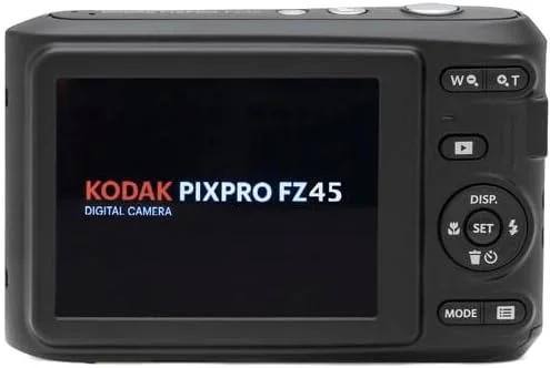 بسته دوربین دیجیتال KODAK Pixpro FZ45، شامل: کارت حافظه SanDisk 64GB SDXC، باتری های اضافی و کارت خوان (4 قطعه) (مشکی) بسته دوربین دیجیتال KODAK Pixpro FZ45، شامل: کارت حافظه SanDisk 64GB SDXC، باتری های اضافی و کارت خوان (4 قطعه) (مشکی)