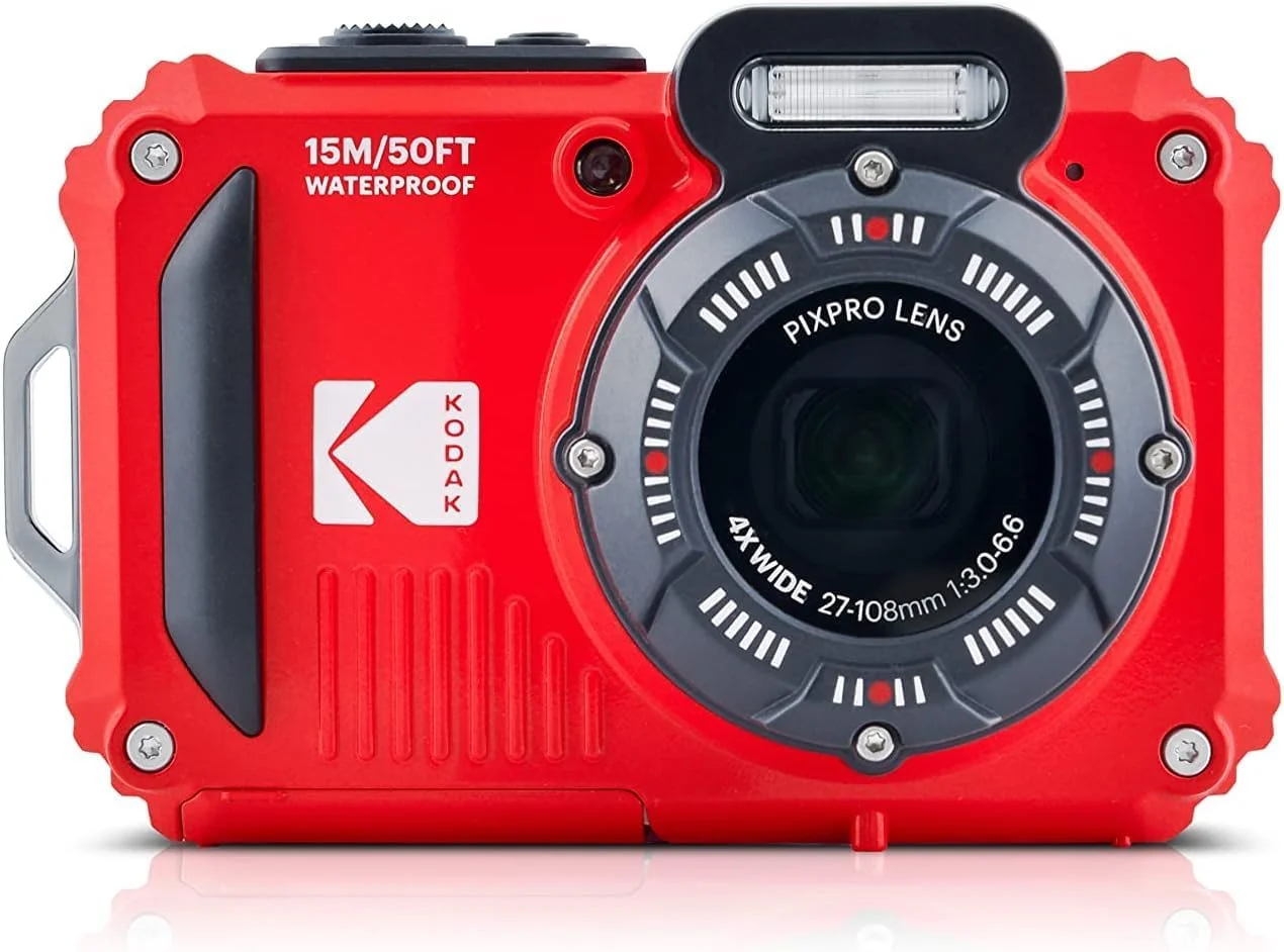 دوربین دیجیتال مقاوم در برابر آب و ضربه Kodak PIXPRO WPZ2 با زوم اپتیکال 4X، کیفیت 16 مگاپیکسل، فیلمبرداری Full HD 1080P، صفحه نمایش 2.7 اینچی LCD (قرمز) به همراه کیف دوربین، کارت حافظه SanDisk 32GB microSDHC (4 قطعه) دوربین دیجیتال مقاوم در برابر آب و ضربه Kodak PIXPRO WPZ2 با زوم اپتیکال 4X، کیفیت 16 مگاپیکسل، فیلمبرداری Full HD 1080P، صفحه نمایش 2.7 اینچی LCD (قرمز) به همراه کیف دوربین، کارت حافظه SanDisk 32GB microSDHC (4 قطعه)