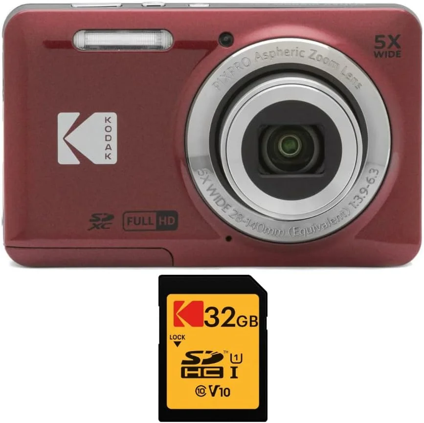 دوربین دیجیتال Kodak PIXPRO Friendly Zoom FZ53 (بسته پایه، قرمز)