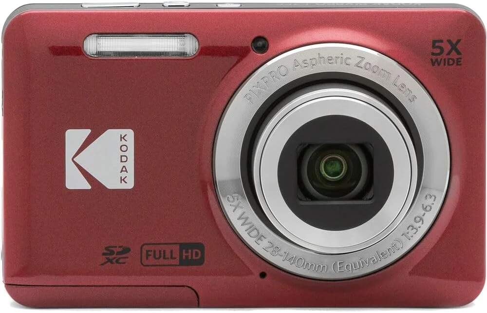 بسته دوربین دیجیتال Kodak Pixpro FZ55 شامل: کارت حافظه SanDisk 128 گیگابایتی، کیف دوربین هارد شل، کارت خوان SD و موارد دیگر (6 قلم) (قرمز) بسته دوربین دیجیتال Kodak Pixpro FZ55 شامل: کارت حافظه SanDisk 128 گیگابایتی، کیف دوربین هارد شل، کارت خوان SD و موارد دیگر (6 قلم) (قرمز)