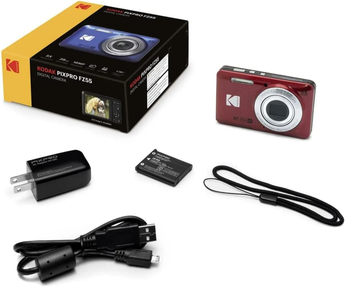 دوربین دیجیتال Kodak PIXPRO Friendly Zoom FZ53 (بسته پایه، قرمز) دوربین دیجیتال Kodak PIXPRO Friendly Zoom FZ53 (بسته پایه، قرمز)