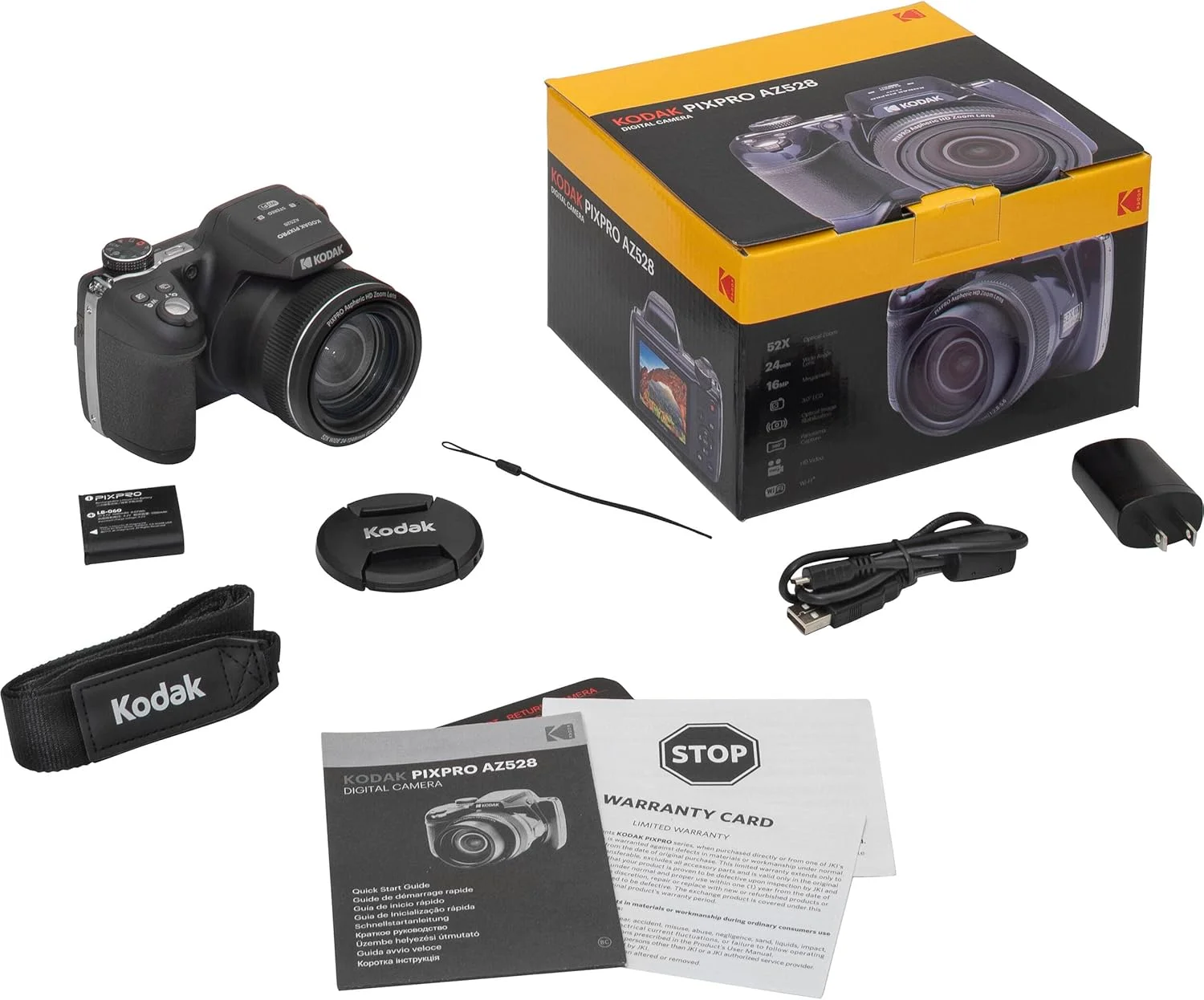 دوربین دیجیتال Kodak PIXPRO AZ528 (مشکی) + کارت حافظه 32 گیگابایتی + کیف دوربین + کیف کارت حافظه + محافظ صفحه نمایش + لوازم جانبی دوربین دیجیتال Kodak PIXPRO AZ528 (مشکی) + کارت حافظه 32 گیگابایتی + کیف دوربین + کیف کارت حافظه + محافظ صفحه نمایش + لوازم جانبی