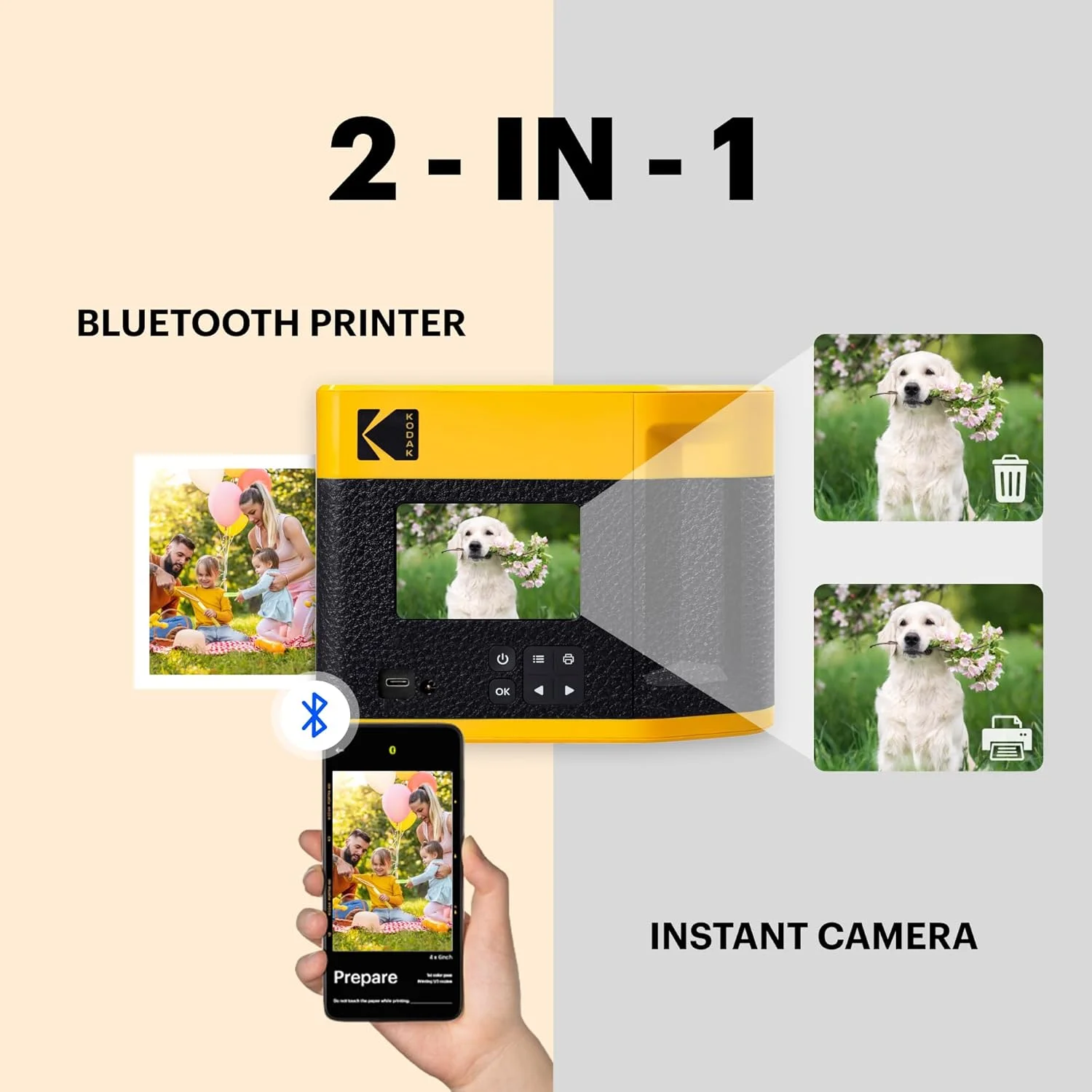 دوربین دیجیتال فوری و چاپگر عکس Kodak Cam Mini Shot 4 Era - مشکی 4x4 (دوربین + کاغذ عکس تک لمسی) دوربین دیجیتال فوری و چاپگر عکس Kodak Cam Mini Shot 4 Era - مشکی 4x4 (دوربین + کاغذ عکس تک لمسی)