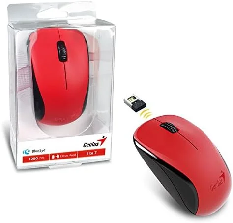 موس بی سیم اپتیکال Genius BlueEye با دقت 1200dpi - قرمز موس بی سیم اپتیکال Genius BlueEye با دقت 1200dpi - قرمز