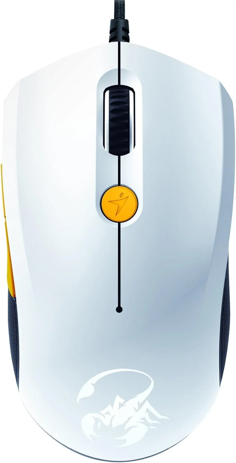 موس لیزری Genius GX M6-600 Scorpion - سفید و زرد