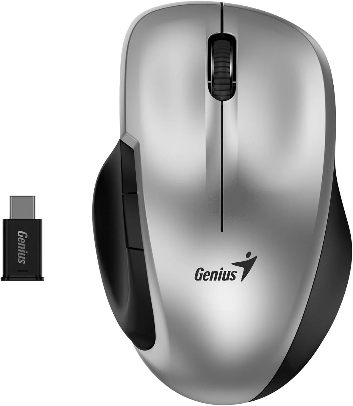 موس بی سیم Genius Ergo 8200S، طراحی ارگونومیک، کلیک بی صدا، Type C