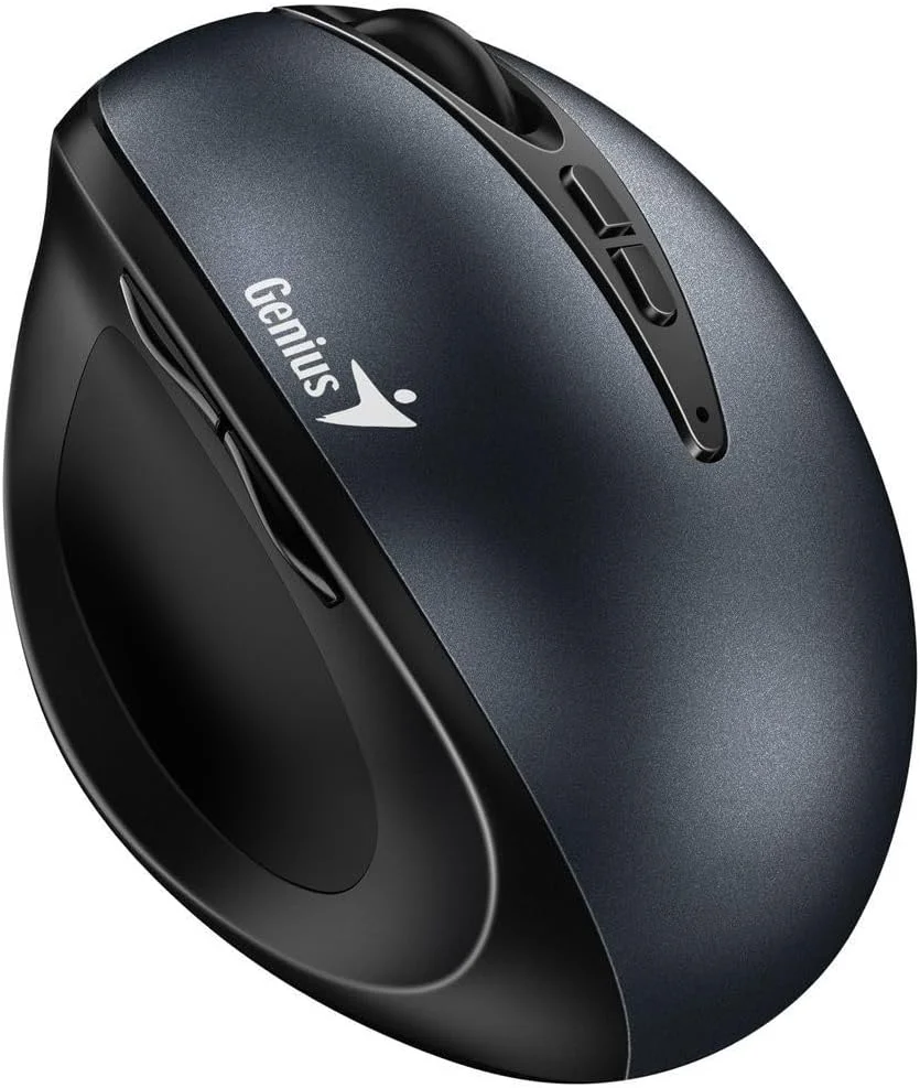 موس ارگونومیک عمودی بی سیم و بی صدای Genius ERGO 8300S - خاکستری آهنی