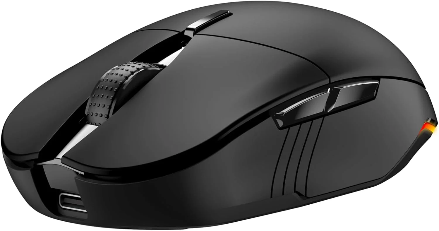 موس گیمینگ بی سیم قابل شارژ Genius Scorpion M8250، 3200 DPI، بلوتوث/2.4G، LED 7 رنگ، 8 حالت نور پس زمینه، 6 دکمه، DPI قابل تنظیم با دستیار هوش مصنوعی، مشکی