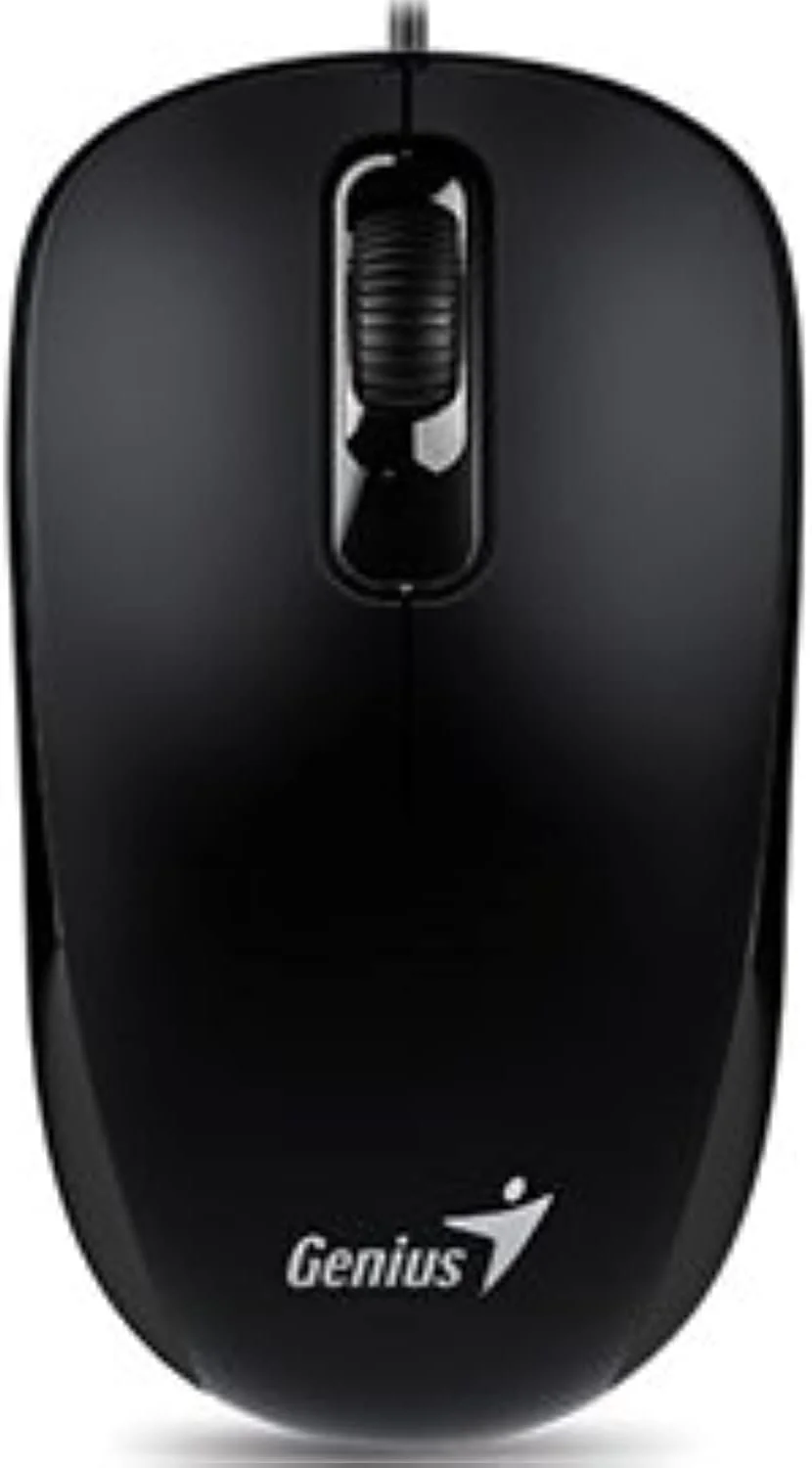 موس اپتیکال سیم دار Genius، مشکی (DX-110Black) موس اپتیکال سیم دار Genius، مشکی (DX-110Black)