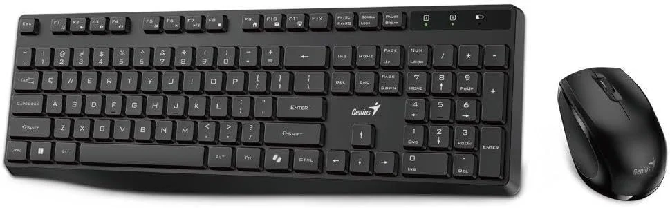 مجموعه کیبورد و ماوس بی سیم بی صدا جنیوس مدل KM-8206S