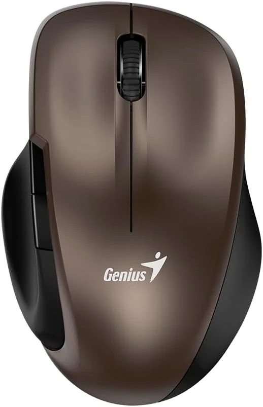 موس بی سیم ارگونومیک Genius Ergo 8200S، طراحی ارگونومیک، کلیک بی صدا، قهوه ای (شکلاتی)