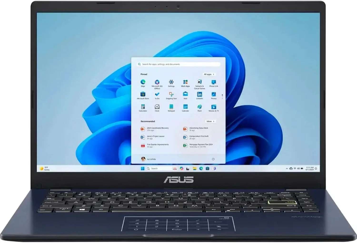 لپ تاپ ASUS، صفحه نمایش 14 اینچی FHD، پردازنده Intel Pentium Silver N6000، رم 4 گیگابایتی، حافظه داخلی 64 گیگابایتی eMMC، ویندوز 11 هوم در حالت S، گرافیک Intel UHD، مشکی ستاره ای، E410KA-PM464