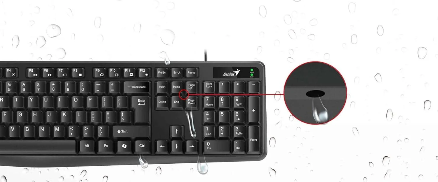 کیبورد Genius KB-100XP، کیبورد اداری با تکیه گاه مچ دست، عربی، USB کیبورد Genius KB-100XP، کیبورد اداری با تکیه گاه مچ دست، عربی، USB