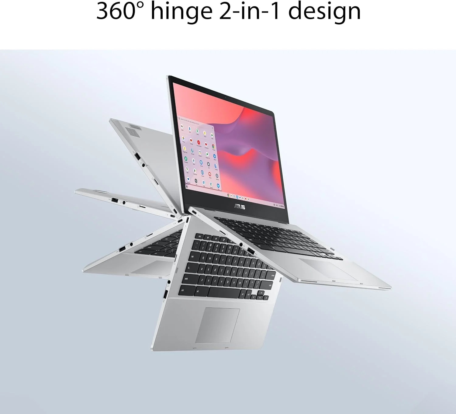 لپ تاپ تبدیل شونده ASUS Chromebook Flip CX1، صفحه نمایش لمسی 14 اینچی FHD NanoEdge 360 درجه، پردازنده Intel Celeron N4500، حافظه 128 گیگابایتی eMMC، رم 8 گیگابایتی، ChromeOS، نقره ای شفاف، CX1400FKA-AS88FT لپ تاپ تبدیل شونده ASUS Chromebook Flip CX1، صفحه نمایش لمسی 14 اینچی FHD NanoEdge 360 درجه، پردازنده Intel Celeron N4500، حافظه 128 گیگابایتی eMMC، رم 8 گیگابایتی، ChromeOS، نقره ای شفاف، CX1400FKA-AS88FT