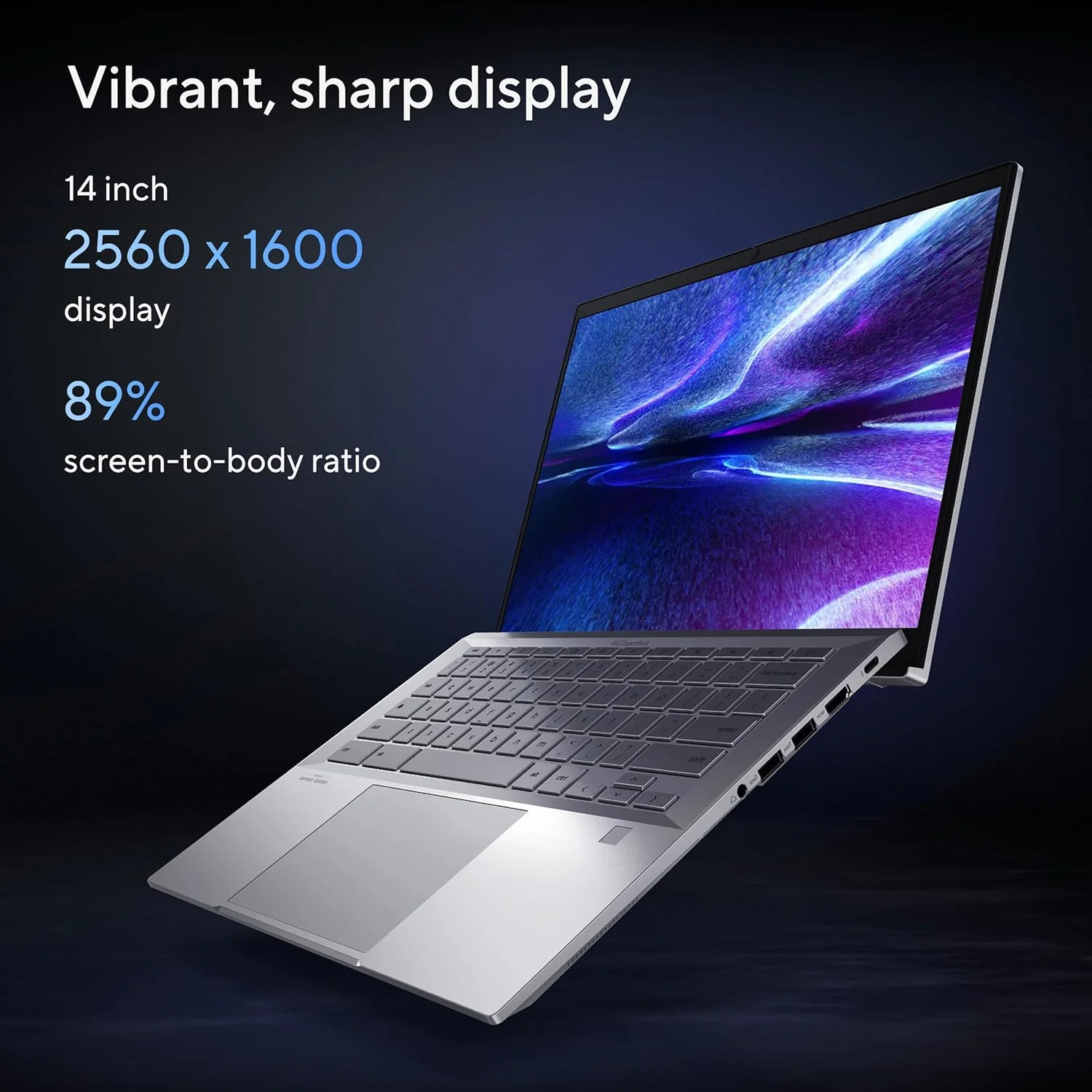 لپ تاپ ASUS ExpertBook CX54 Chromebook Plus با هوش مصنوعی گوگل، صفحه نمایش 14 اینچی 2560x1600، پردازنده Intel® Core™ Ultra 5، رم 8 گیگابایتی، حافظه SSD 128 گیگابایتی، ChromeOS، نقره ای مه آلود، CX5403CMA-DB588