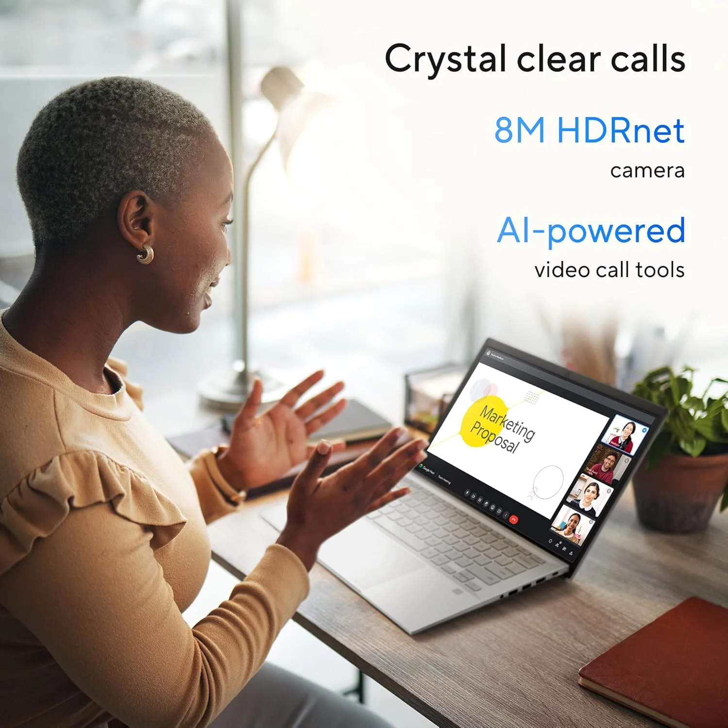 لپ تاپ ASUS ExpertBook CX54 Chromebook Plus با هوش مصنوعی گوگل، صفحه نمایش 14 اینچی 2560x1600، پردازنده Intel® Core™ Ultra 5، رم 8 گیگابایتی، حافظه SSD 128 گیگابایتی، ChromeOS، نقره ای مه آلود، CX5403CMA-DB588