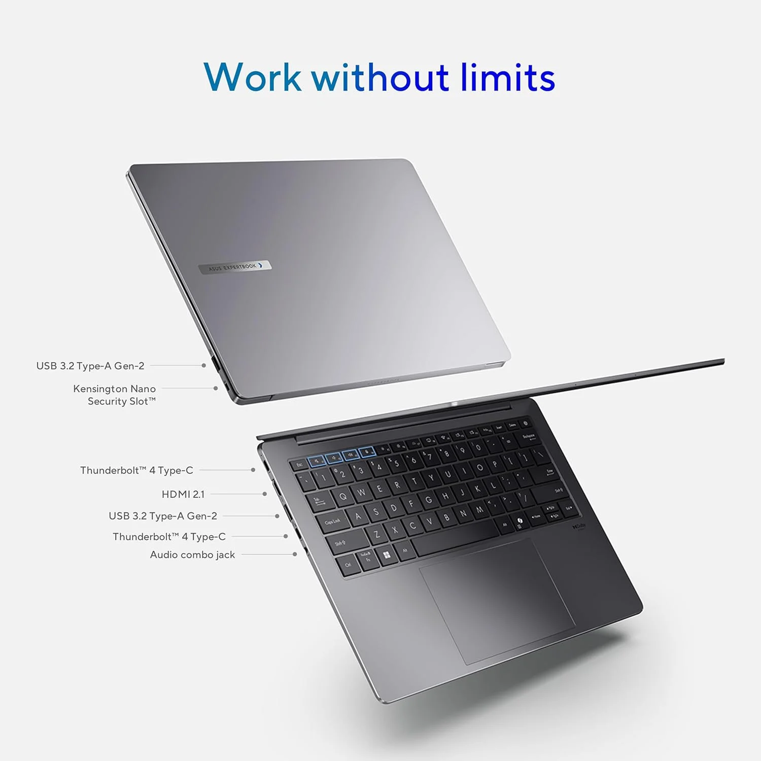 لپ تاپ هوش مصنوعی ASUS ExpertBook P5 Copilot+ PC، پردازنده Intel® Core™ Ultra 5 226V، رم 16 گیگابایتی، SSD 512 گیگابایتی، WiFi 6E، Windows 11 Pro، خاکستری مه آلود، P5405CSA-XH54 لپ تاپ هوش مصنوعی ASUS ExpertBook P5 Copilot+ PC، پردازنده Intel® Core™ Ultra 5 226V، رم 16 گیگابایتی، SSD 512 گیگابایتی، WiFi 6E، Windows 11 Pro، خاکستری مه آلود، P5405CSA-XH54