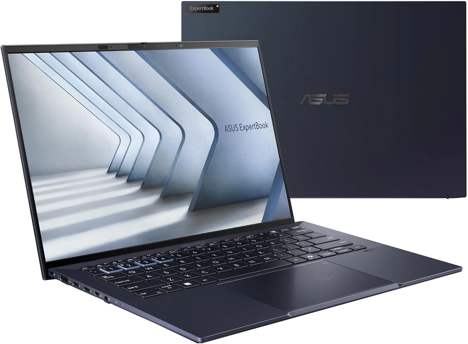 ایسوس ExpertBook B9 OLED، Intel® vPro Essentials با پردازنده Intel® Core™ 7، رم 32 گیگابایتی LPDDR5X، حافظه SSD 1 ترابایتی NVMe™ PCIe® 4.0، Wi-Fi 6E، ویندوز 11 پرو، مشکی ستاره ای، B9403CVA-XVE76
