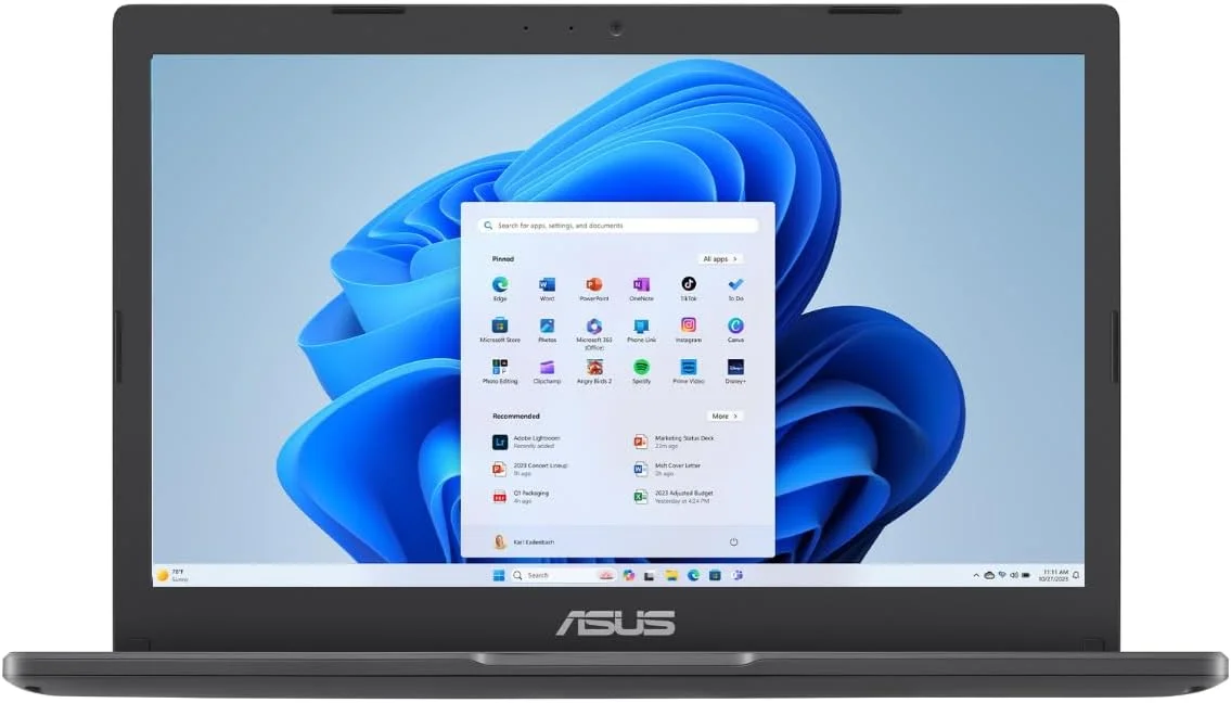 لپ تاپ 11.6 اینچی HD ایسوس Vivobook Go 2024، پردازنده Intel Dual Core N4500، گرافیک Intel، 4 گیگابایت رم، 128 گیگابایت حافظه، ویندوز 11 Home در حالت S، مشکی ستاره ای، L210KA-ES04
