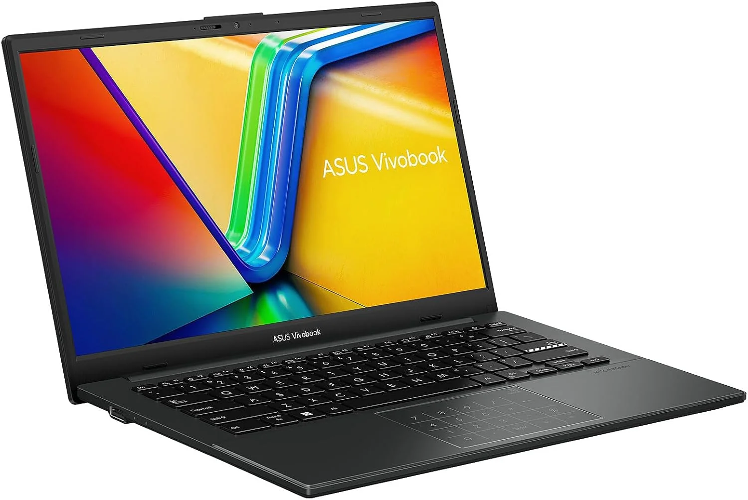 لپ تاپ باریک ASUS Vivobook GO 14 E1404GA-NK006W، پردازنده i3-N305، رم 8 گیگابایت، حافظه SSD 512 گیگابایت، گرافیک Intel UHD، ویندوز 11 هوم، صفحه نمایش 14 اینچی FHD، وب کم، کیبورد انگلیسی Chiclet، مشکی