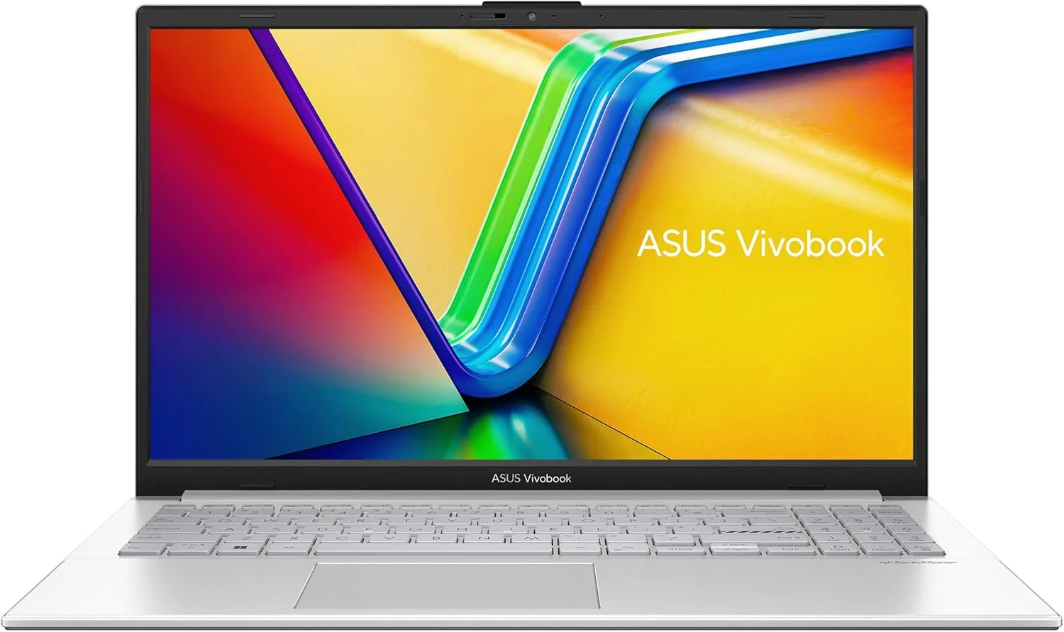 لپ تاپ باریک ASUS Vivobook GO 15 E1504GA-NJ084W نقره ای خنک، پردازنده i3-N305، رم 8 گیگابایت، حافظه SSD 256 گیگابایت UFS 2.1، گرافیک Intel UMA، ویندوز 11 هوم، صفحه نمایش 15.6 اینچی، وب کم HD، کیبورد Chiclet انگلیسی-عربی