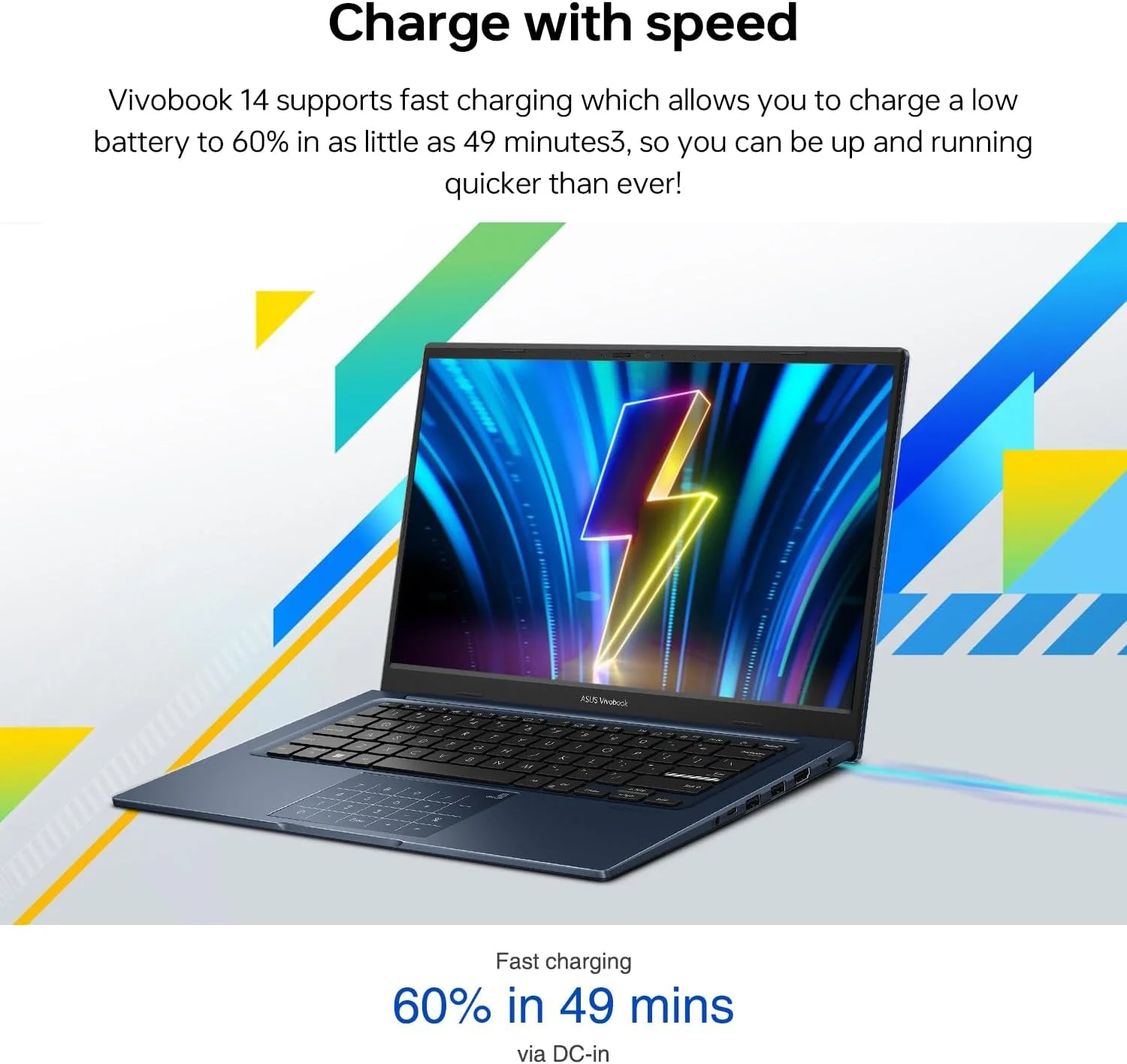 لپ تاپ باریک ASUS Vivobook 14 X1404ZA با صفحه نمایش 14 اینچی FHD، پردازنده Core i3-1215U، رم 8 گیگابایتی، SSD 128 گیگابایتی، گرافیک Intel Iris Xe، ویندوز 11 هوم، آبی لپ تاپ باریک ASUS Vivobook 14 X1404ZA با صفحه نمایش 14 اینچی FHD، پردازنده Core i3-1215U، رم 8 گیگابایتی، SSD 128 گیگابایتی، گرافیک Intel Iris Xe، ویندوز 11 هوم، آبی