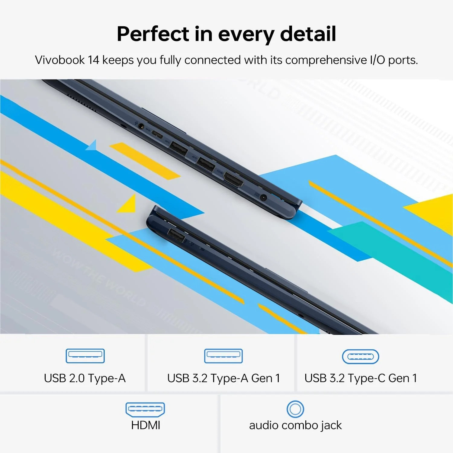 لپ تاپ باریک ASUS Vivobook 14 X1404ZA با صفحه نمایش 14 اینچی FHD، پردازنده Core i3-1215U، رم 8 گیگابایتی، SSD 128 گیگابایتی، گرافیک Intel Iris Xe، ویندوز 11 هوم، آبی لپ تاپ باریک ASUS Vivobook 14 X1404ZA با صفحه نمایش 14 اینچی FHD، پردازنده Core i3-1215U، رم 8 گیگابایتی، SSD 128 گیگابایتی، گرافیک Intel Iris Xe، ویندوز 11 هوم، آبی