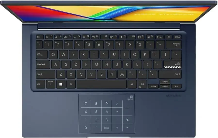 لپ تاپ باریک ASUS Vivobook 14 X1404ZA با صفحه نمایش 14 اینچی FHD، پردازنده Core i5-1334U، رم 12 گیگابایتی، SSD 512 گیگابایتی، گرافیک Intel Iris Xe، ویندوز 11، آبی (ارتقا یافته) با 1 سال گارانتی