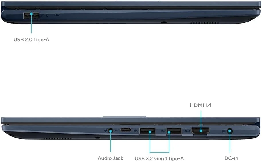 لپ تاپ 14 اینچی FHD ایسوس Vivobook، پردازنده Intel Core i3-1315U، رم 8 گیگابایت، SSD 128 گیگابایت، ویندوز 11 Home، گرافیک Intel UHD، Wi-Fi، بلوتوث، آبی آرام، X1404VA-I38128