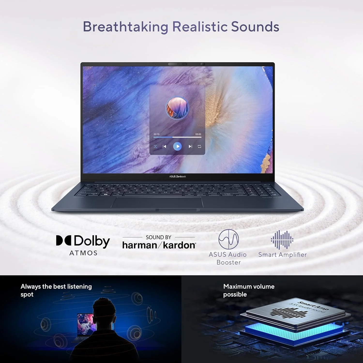لپ تاپ باریک تجاری ایسوس Zenbook 15، صفحه نمایش 15.6 اینچی FHD 100% sRGB، AMD Ryzen 5 7535U، کیبورد با نور پس زمینه، Wi-Fi 6E، USB C، ویندوز 11 هوم، با پارچه (16 گیگابایت رم LPDDR5 | 1 ترابایت SSD)