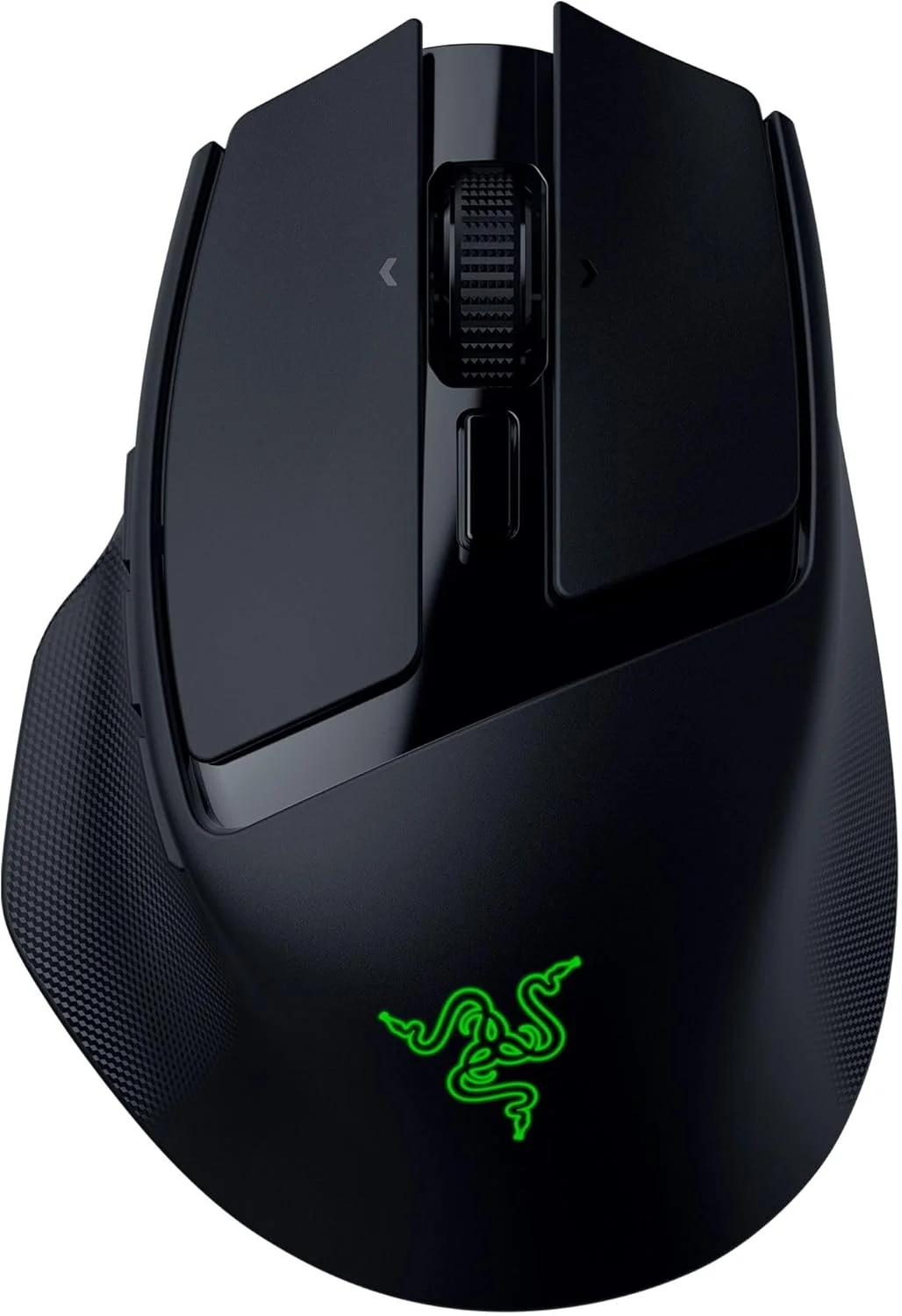 موس گیمینگ بی سیم ارگونومیک قابل حمل Razer Basilisk Mobile: 10 کنترل قابل برنامه ریزی HyperScroll - سوییچ های اپتیکال نسل 3 - عمر باتری طولانی - AI Prompt - 2.4 گیگاهرتز، بلوتوث، USB C