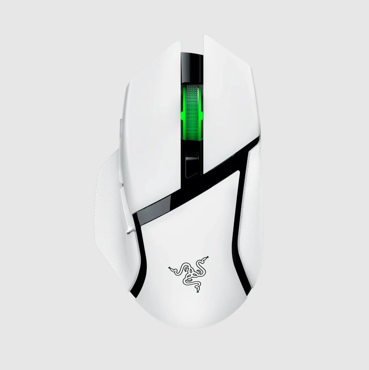 موس گیمینگ بی‌سیم قابل تنظیم Razer Basilisk V3 X HyperSpeed: سوییچ‌های مکانیکی نسل 2 - حسگر اپتیکال پیشرفته 18K 5G - Chroma RGB - 9 کنترل قابل برنامه‌ریزی - سفید