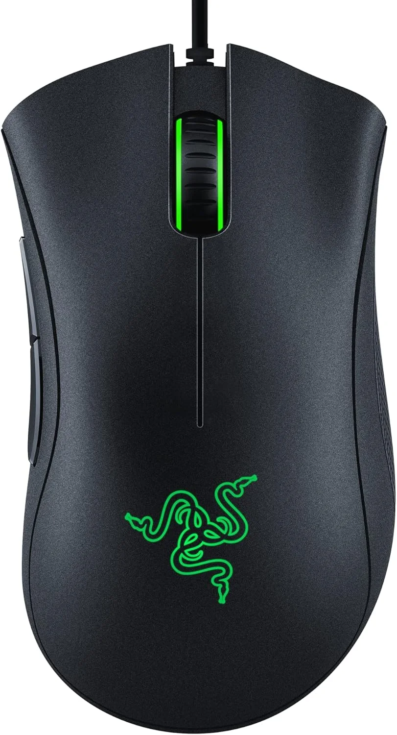 موس گیمینگ Razer DeathAdder Essential: سنسور اپتیکال 6400 DPI - 5 دکمه قابل برنامه ریزی - سوییچ های مکانیکی - گریپ های جانبی لاستیکی - مشکی کلاسیک (بازسازی شده)