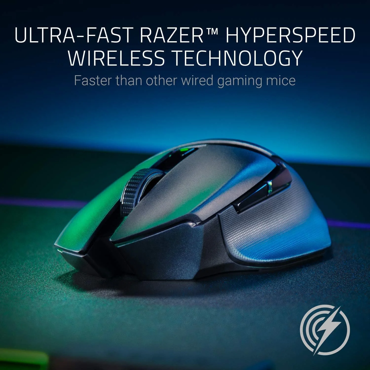 موس گیمینگ بیسیم Razer Basilisk X HyperSpeed: سازگار با بلوتوث و بیسیم، سنسور اپتیکال 16K DPI، 6 دکمه قابل برنامهریزی، باتری 450 ساعته، مشکی کلاسیک موس گیمینگ بیسیم Razer Basilisk X HyperSpeed: سازگار با بلوتوث و بیسیم، سنسور اپتیکال 16K DPI، 6 دکمه قابل برنامهریزی، باتری 450 ساعته، مشکی کلاسیک