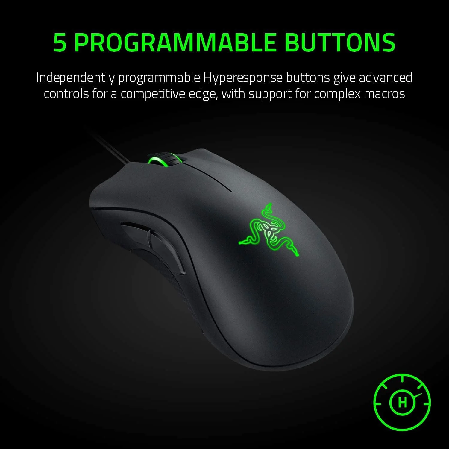 موس گیمینگ Razer DeathAdder Essential: سنسور اپتیکال 6400 DPI - 5 دکمه قابل برنامه ریزی - سوییچ های مکانیکی - گریپ های جانبی لاستیکی - مشکی کلاسیک (بازسازی شده) موس گیمینگ Razer DeathAdder Essential: سنسور اپتیکال 6400 DPI - 5 دکمه قابل برنامه ریزی - سوییچ های مکانیکی - گریپ های جانبی لاستیکی - مشکی کلاسیک (بازسازی شده)