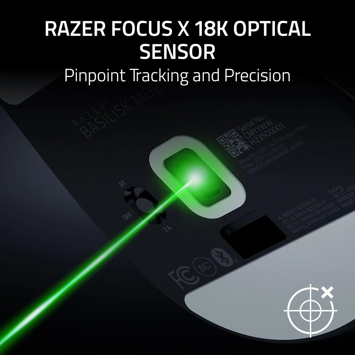 موس گیمینگ بی سیم ارگونومیک قابل حمل Razer Basilisk Mobile: 10 کنترل قابل برنامه ریزی HyperScroll - سوییچ های اپتیکال نسل 3 - عمر باتری طولانی - AI Prompt - 2.4 گیگاهرتز، بلوتوث، USB C موس گیمینگ بی سیم ارگونومیک قابل حمل Razer Basilisk Mobile: 10 کنترل قابل برنامه ریزی HyperScroll - سوییچ های اپتیکال نسل 3 - عمر باتری طولانی - AI Prompt - 2.4 گیگاهرتز، بلوتوث، USB C