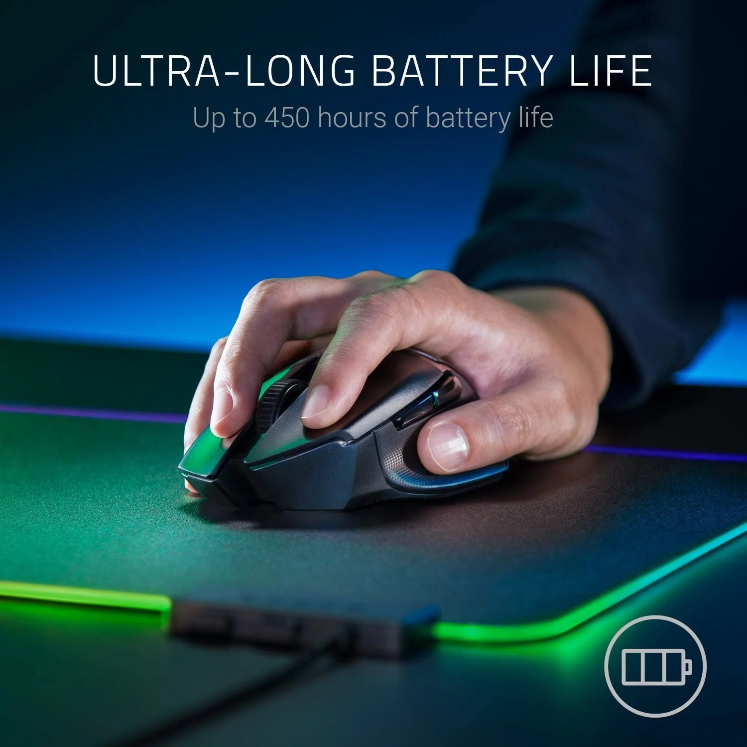 موس گیمینگ بیسیم Razer Basilisk X HyperSpeed: سازگار با بلوتوث و بیسیم، سنسور اپتیکال 16K DPI، 6 دکمه قابل برنامهریزی، باتری 450 ساعته، مشکی کلاسیک موس گیمینگ بیسیم Razer Basilisk X HyperSpeed: سازگار با بلوتوث و بیسیم، سنسور اپتیکال 16K DPI، 6 دکمه قابل برنامهریزی، باتری 450 ساعته، مشکی کلاسیک