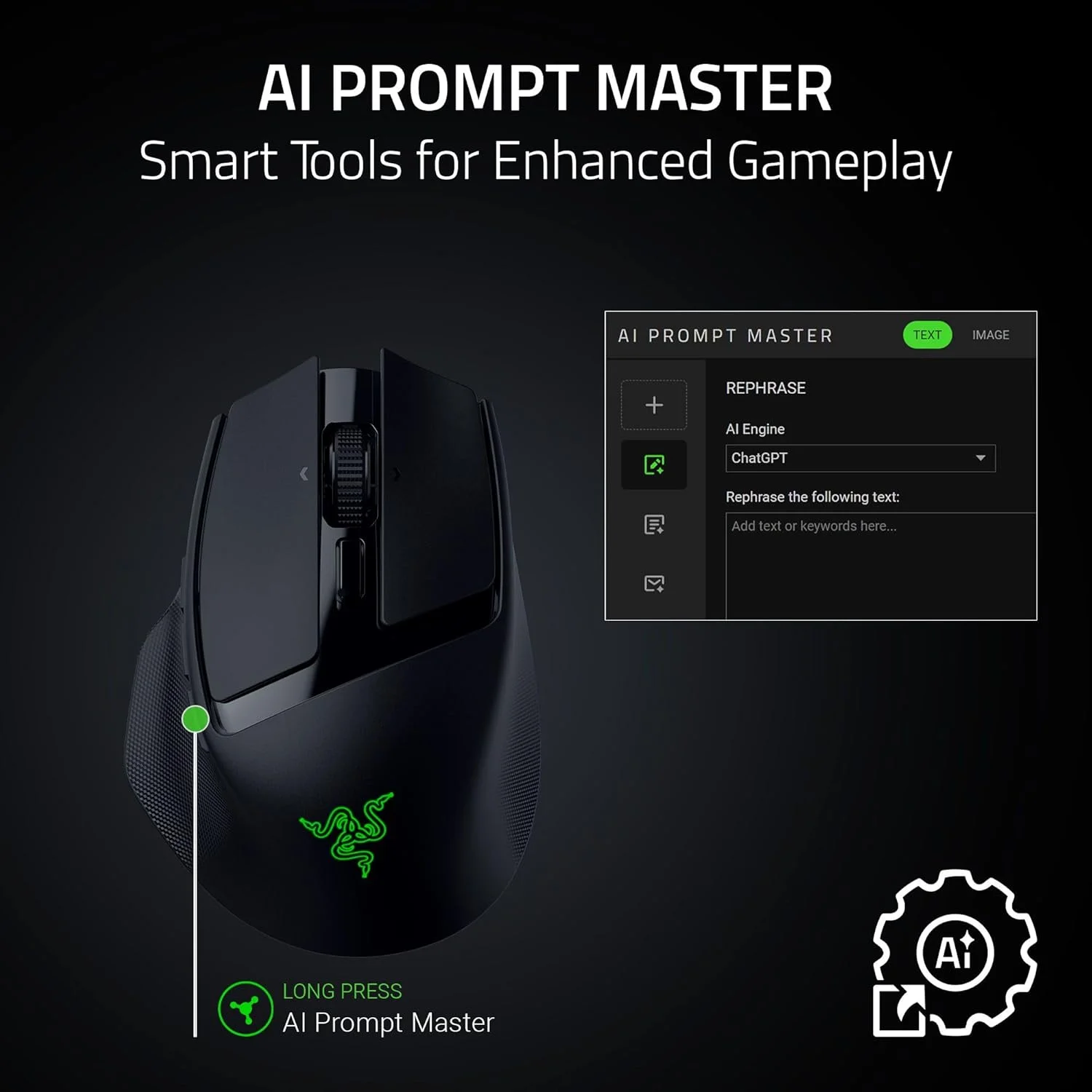 موس گیمینگ بی سیم ارگونومیک قابل حمل Razer Basilisk Mobile: 10 کنترل قابل برنامه ریزی HyperScroll - سوییچ های اپتیکال نسل 3 - عمر باتری طولانی - AI Prompt - 2.4 گیگاهرتز، بلوتوث، USB C موس گیمینگ بی سیم ارگونومیک قابل حمل Razer Basilisk Mobile: 10 کنترل قابل برنامه ریزی HyperScroll - سوییچ های اپتیکال نسل 3 - عمر باتری طولانی - AI Prompt - 2.4 گیگاهرتز، بلوتوث، USB C