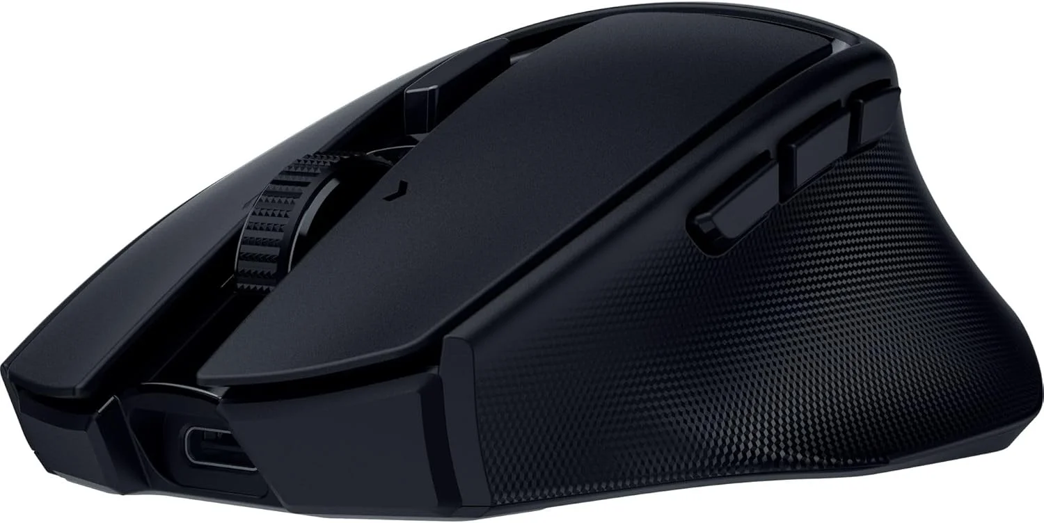 موس گیمینگ بی سیم ارگونومیک قابل حمل Razer Basilisk Mobile: 10 کنترل قابل برنامه ریزی HyperScroll - سوییچ های اپتیکال نسل 3 - عمر باتری طولانی - AI Prompt - 2.4 گیگاهرتز، بلوتوث، USB C موس گیمینگ بی سیم ارگونومیک قابل حمل Razer Basilisk Mobile: 10 کنترل قابل برنامه ریزی HyperScroll - سوییچ های اپتیکال نسل 3 - عمر باتری طولانی - AI Prompt - 2.4 گیگاهرتز، بلوتوث، USB C