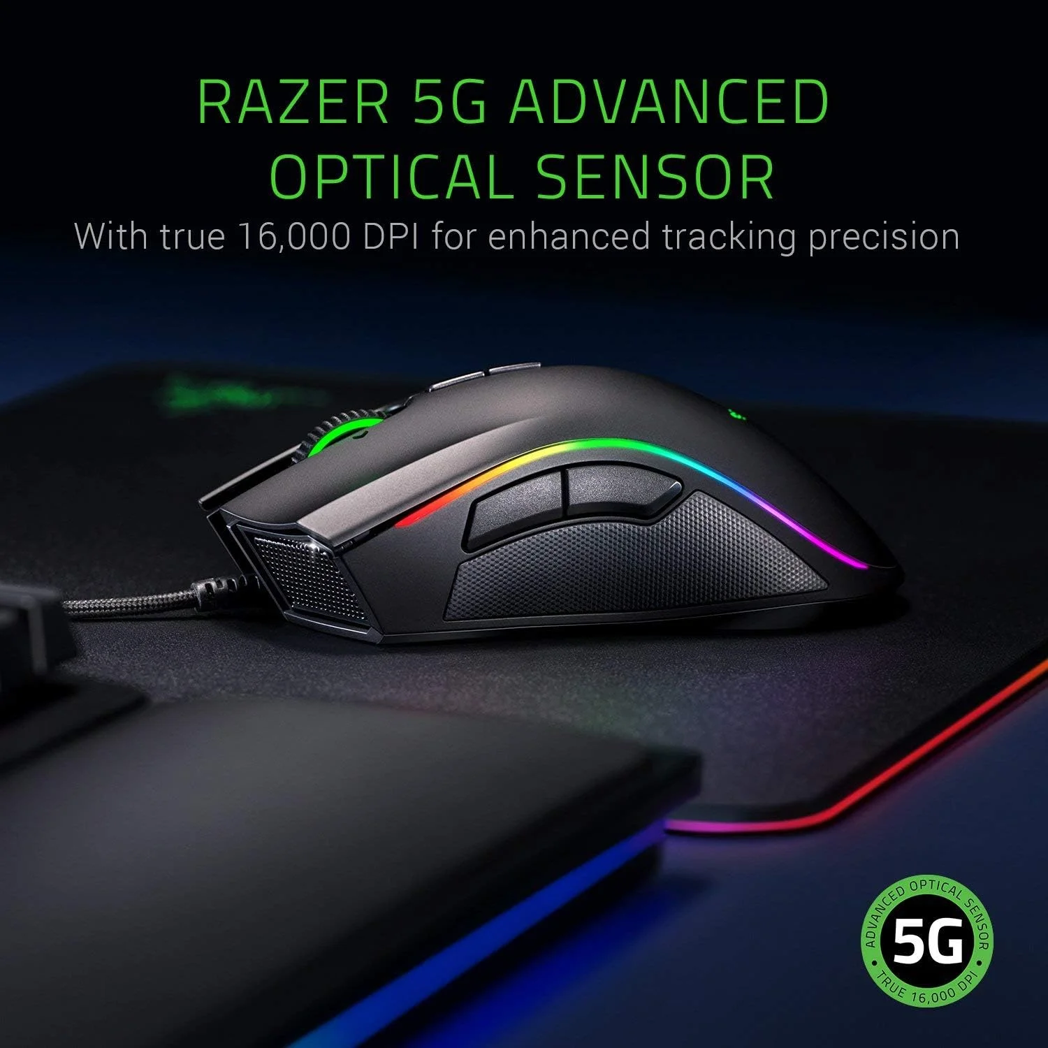 موس گیمینگ سیم دار Razer Mamba Elite Chroma مدل RZ01 02560100 R3M1، مشکی، Mamba Elite، RZ01 02560100 R3M1 موس گیمینگ سیم دار Razer Mamba Elite Chroma مدل RZ01 02560100 R3M1، مشکی، Mamba Elite، RZ01 02560100 R3M1