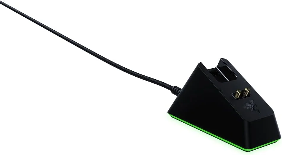 پایه شارژ ماوس Razer Chroma - پایه مغناطیسی با نورپردازی RGB وضعیت شارژ، پایه های ضد لغزش Gecko، دارای Razer Chroma - مشکی کلاسیک