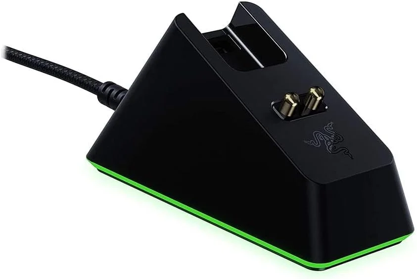 پایه شارژ ماوس Razer Chroma: پایه مغناطیسی با نورپردازی RGB وضعیت شارژ - پایه های ضد لغزش Gecko - دارای Razer Chroma - مشکی کلاسیک