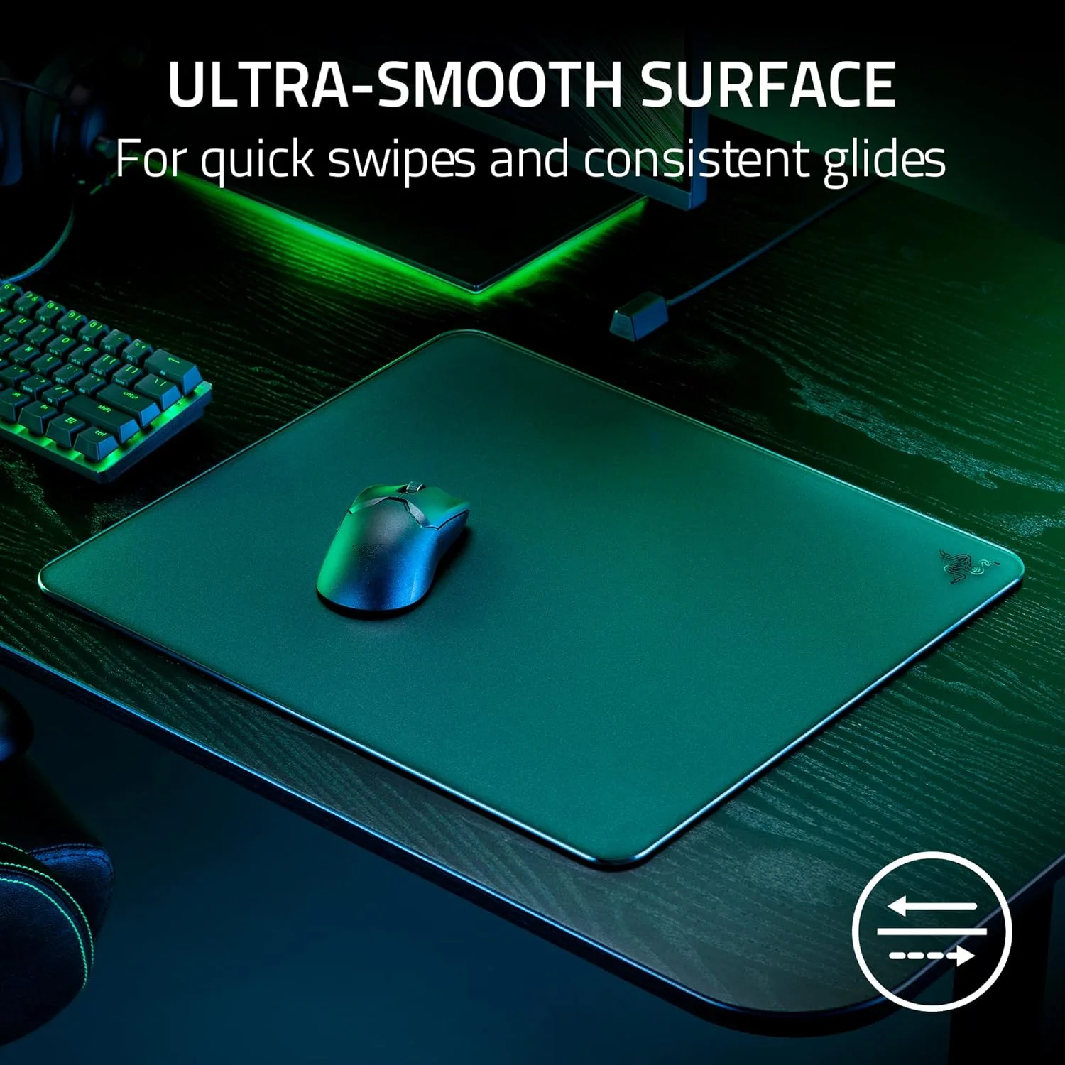 موس پد گیمینگ شیشه ای Razer Atlas: سطح فوق العاده صاف با حکاکی ریز - مقاوم در برابر خاک و خراش - پایه ضد لغزش - حرکات بی صدای ماوس - مشکی موس پد گیمینگ شیشه ای Razer Atlas: سطح فوق العاده صاف با حکاکی ریز - مقاوم در برابر خاک و خراش - پایه ضد لغزش - حرکات بی صدای ماوس - مشکی